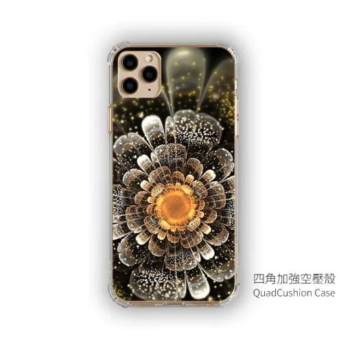 星燦花舞｜奢華金耀 幻彩花卉磁吸支架手機殼M032設計款：圖片 2