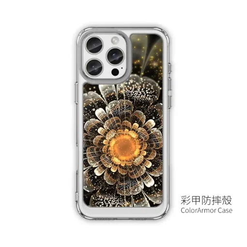 星燦花舞｜奢華金耀 幻彩花卉磁吸支架手機殼M032設計款：圖片 4