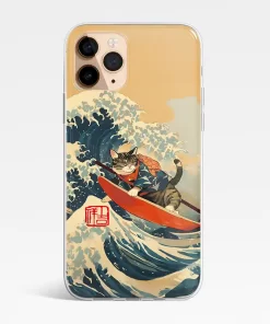 浮世繪動物衝浪手客製化手機殼訂製cute081
