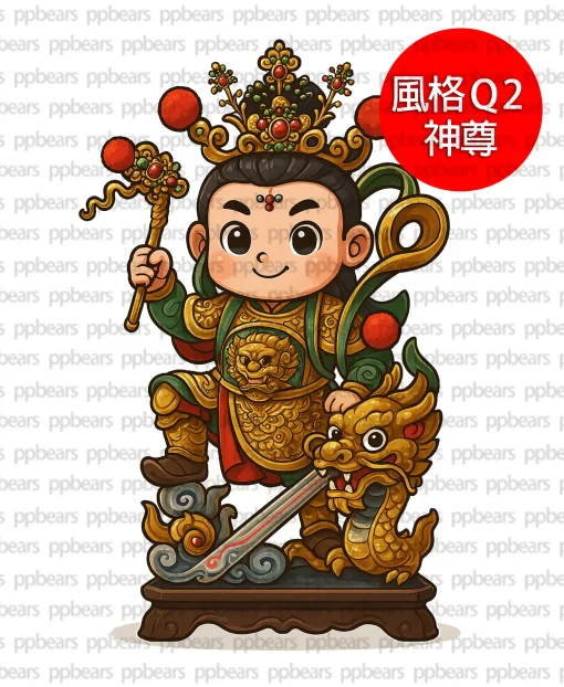 Q版-神明Q版神明卡通化可愛似顏繪風格 GQ2-神尊：圖片 3